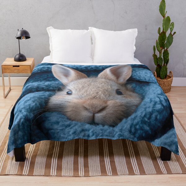 Item preview, American Rabbit in Blanket 01 designed and sold by Elisabeth Lucas.