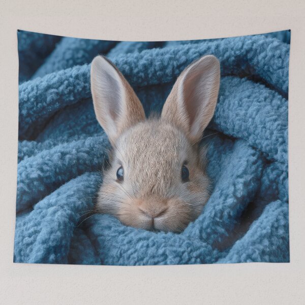 Item preview, American Rabbit in Blanket 01 designed and sold by Elisabeth Lucas.