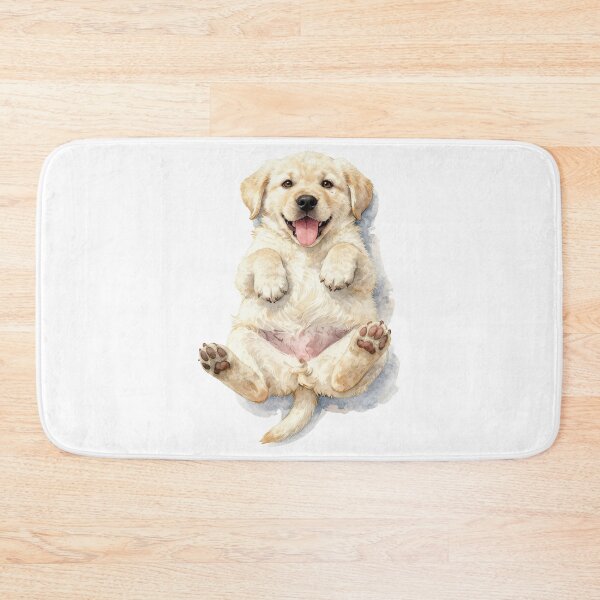 Item preview, Cream labrador puppy watercolor designed and sold by WildArtIT.