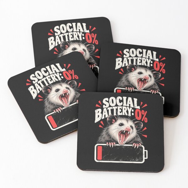 Item preview, Social Battery 0% - Screaming Opossum Introvert designed and sold by Ridaelb.