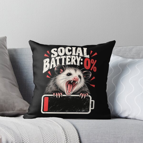 Item preview, Social Battery 0% - Screaming Opossum Introvert designed and sold by Ridaelb.