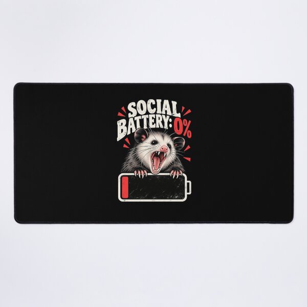 Item preview, Social Battery 0% - Screaming Opossum Introvert designed and sold by Ridaelb.