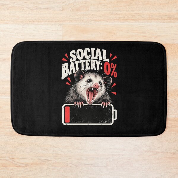Item preview, Social Battery 0% - Screaming Opossum Introvert designed and sold by Ridaelb.