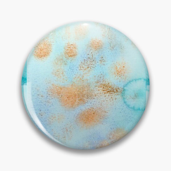 Item preview, Turquoise and Burnt Orange Abstract Watercolour designed and sold by ArithraStudio.