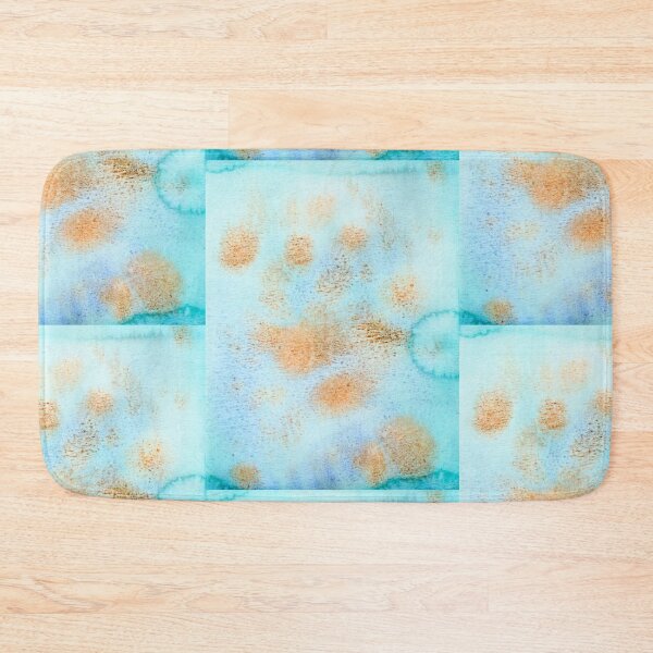 Item preview, Turquoise and Burnt Orange Abstract Watercolour designed and sold by ArithraStudio.