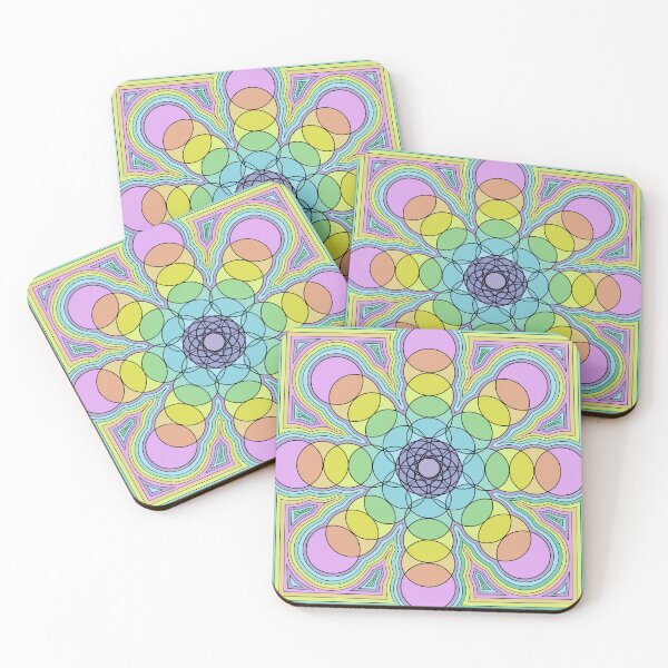 Item preview, Pastel Bloom Mandala | Art Print | Psychedelic Sacred Geometry | Boho Decor designed and sold by RareSquareBearArts.