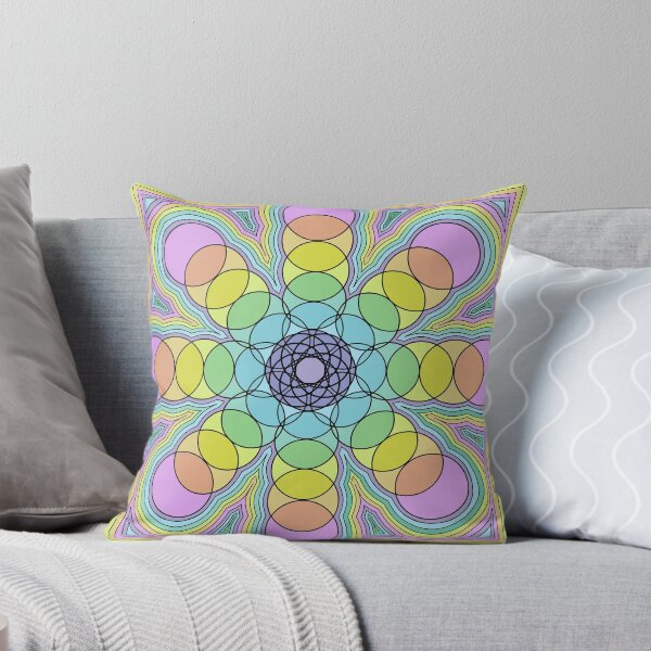 Item preview, Pastel Bloom Mandala | Art Print | Psychedelic Sacred Geometry | Boho Decor designed and sold by RareSquareBearArts.