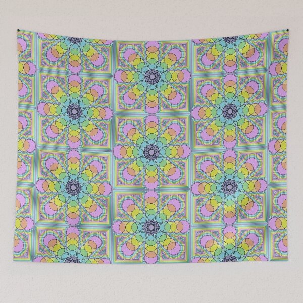 Item preview, Pastel Bloom Mandala | Art Print | Psychedelic Sacred Geometry | Boho Decor designed and sold by RareSquareBearArts.