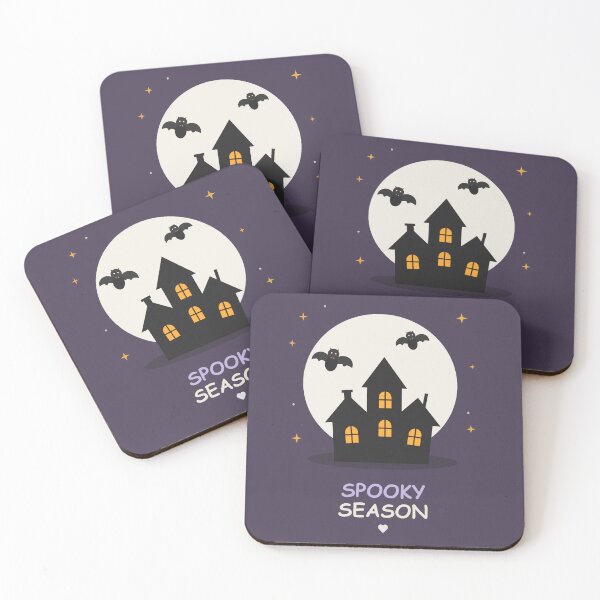 Item preview, Cute Spooky Season Haunted House and Bats Halloween Illustration designed and sold by OlhaTironArt.