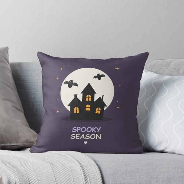 Item preview, Cute Spooky Season Haunted House and Bats Halloween Illustration designed and sold by OlhaTironArt.