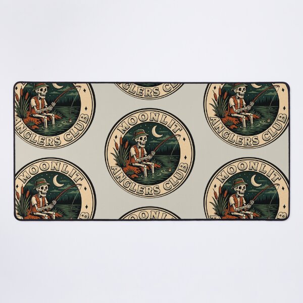 Item preview, Moonlit Anglers Club – Vintage Skeleton Fishing designed and sold by RadekArt.