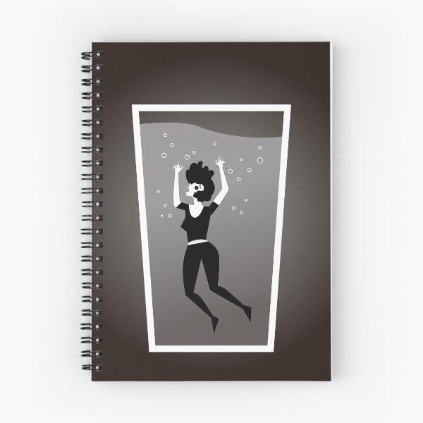 Item preview, woman drowning in a glass of water designed and sold by matintheworld ( delcarmat ).