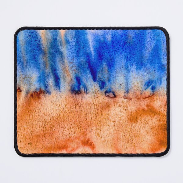 Item preview, Cobalt Blue and Terracotta Abstract Watercolour designed and sold by ArithraStudio.