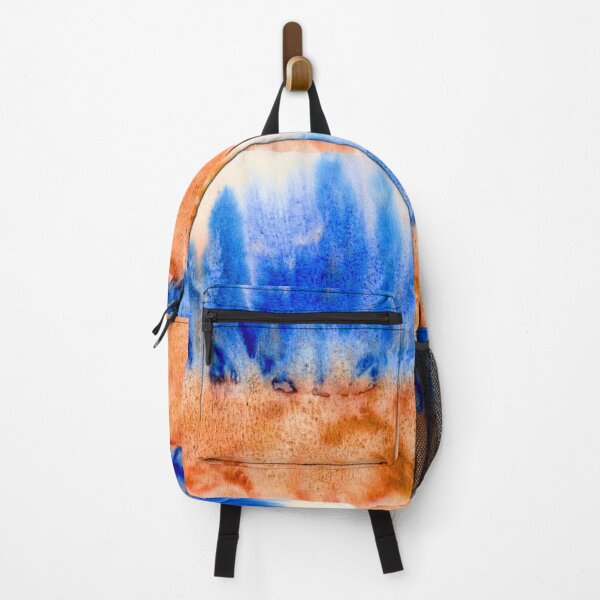 Item preview, Cobalt Blue and Terracotta Abstract Watercolour designed and sold by ArithraStudio.