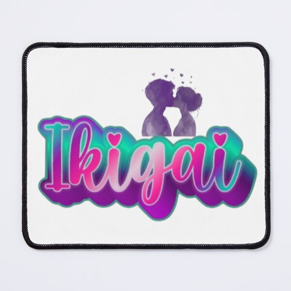 Item preview, Ikigai Japanese Word For Reason For Living Kiss Silhouette Art designed and sold by Miheerala.