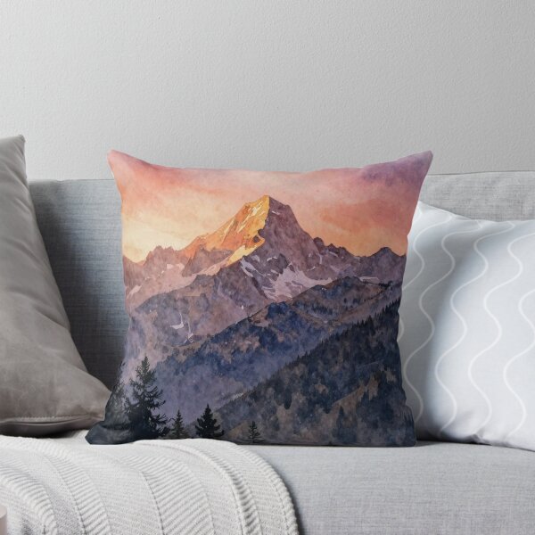 Item preview, The "Gran Paradiso" (Great Paradise) mountain at the sunset designed and sold by WildArtIT.