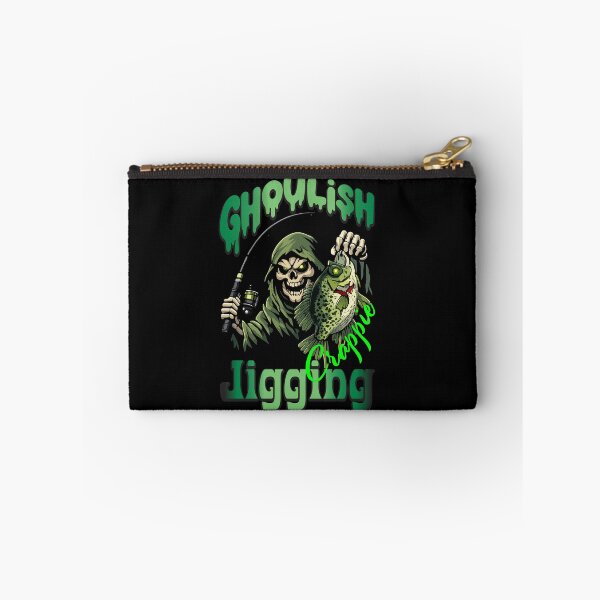 Item preview, Halloween cartoon Crappie jigging fishing illustration. designed and sold by Art-Horizon.