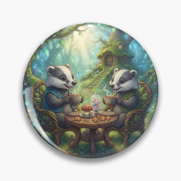 Item preview, Magical Badger Tea Party in the Forest. designed and sold by JoyNest = "The nest of joy".