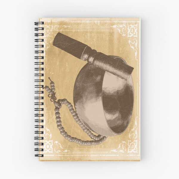 Item preview, Brown Tibetan Singing Bowl with Mallet and Mala Beads designed and sold by Ghoul Enterprises.