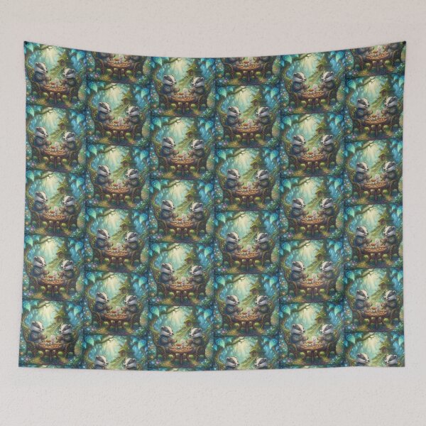 Item preview, Magical Badger Tea Party in the Forest. designed and sold by JoyNest = "The nest of joy".
