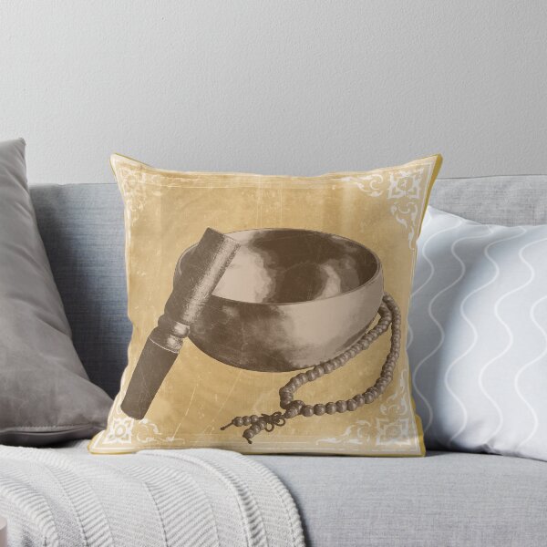 Item preview, Brown Tibetan Singing Bowl with Mallet and Mala Beads designed and sold by Ghoul Enterprises.