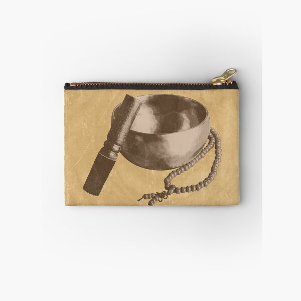 Item preview, Brown Tibetan Singing Bowl with Mallet and Mala Beads designed and sold by Ghoul Enterprises.