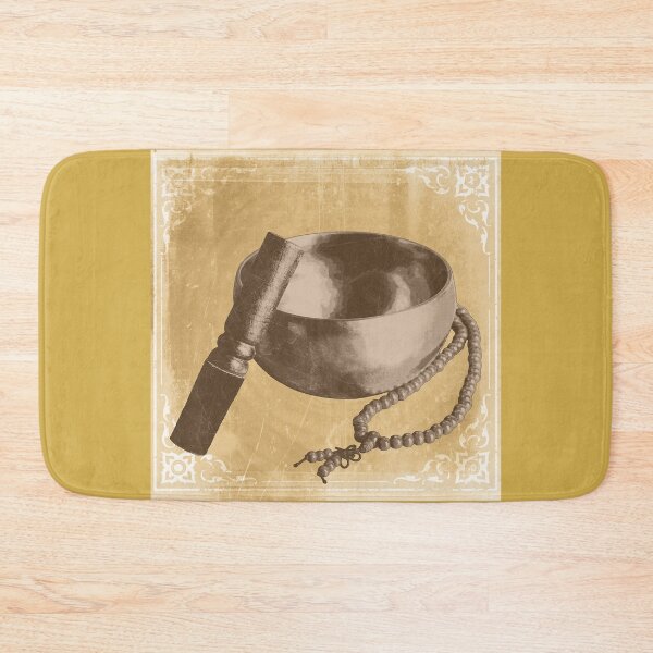 Item preview, Brown Tibetan Singing Bowl with Mallet and Mala Beads designed and sold by Ghoul Enterprises.
