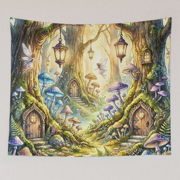 Item preview, Enchanted Fairy Mushroom Forest Village designed and sold by Storybook Botanica.