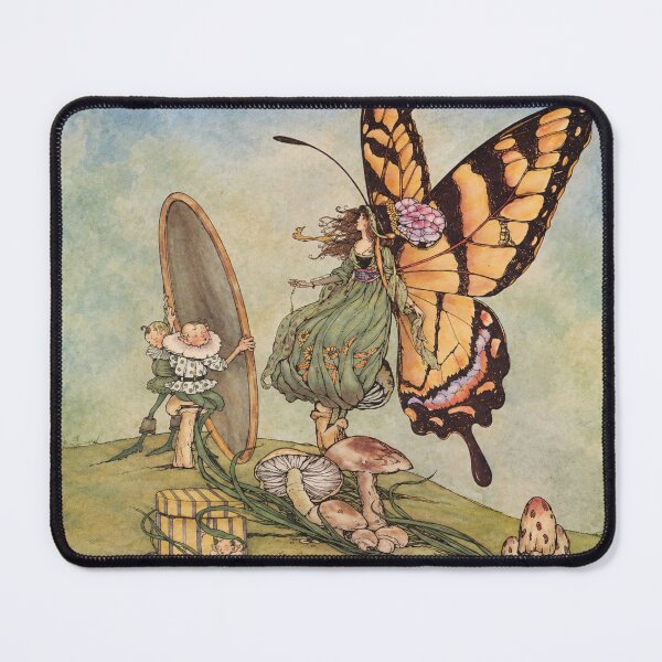 Item preview, Fairy Tale Wall Art, Vintage Butterfly Fairy Illustration, Frances Comstock Storybook Art designed and sold by RickE.