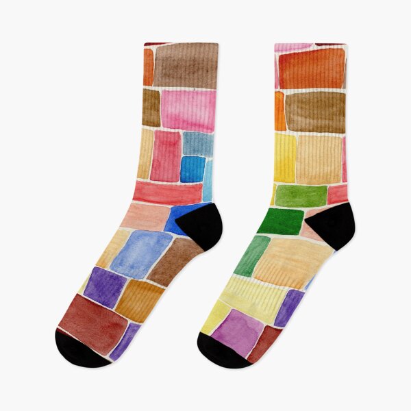 Item preview, Colourful Watercolour Blocks: Geometric Mosaic Pattern designed and sold by ArithraStudio.