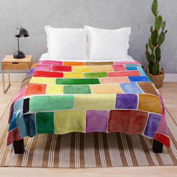Item preview, Colourful Watercolour Blocks: Geometric Mosaic Pattern designed and sold by ArithraStudio.