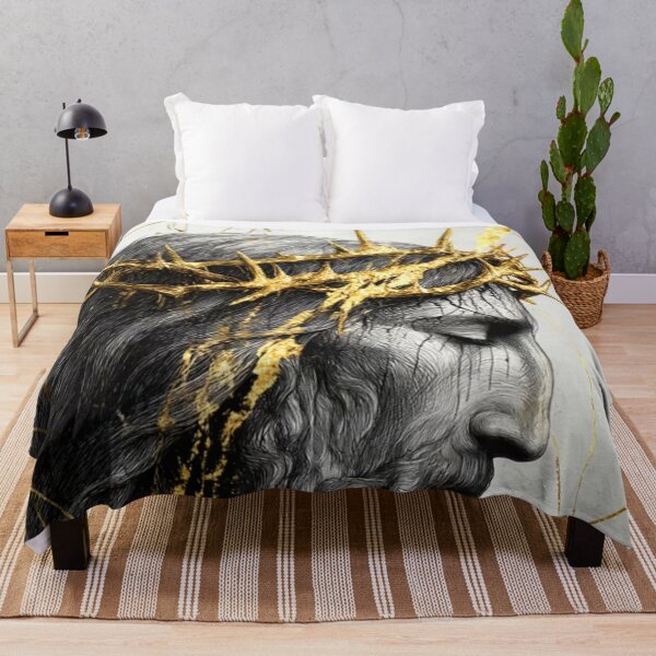 Item preview, Jesus Christ Modern Design Art Print Poster Wall Tee Vest Cushion Pillow Scarf Throw designed and sold by Cool Robot Bro..