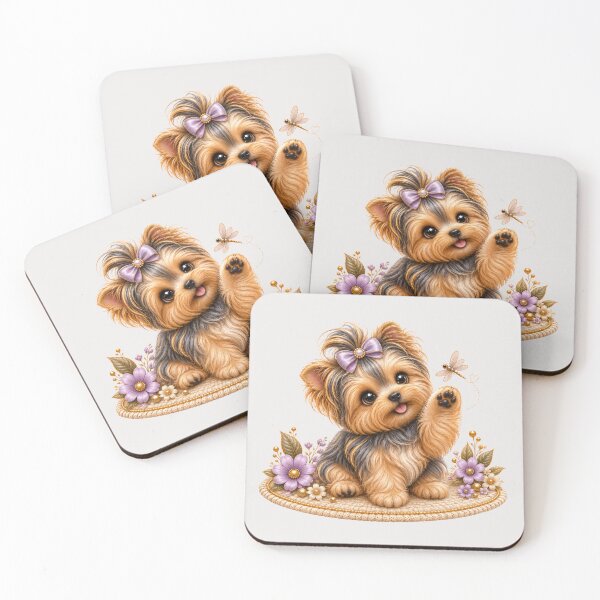Item preview, Cute Yorkshire Terrier & Dragonfly – Adorable Yorkie Lover Design designed and sold by HO•Designs.