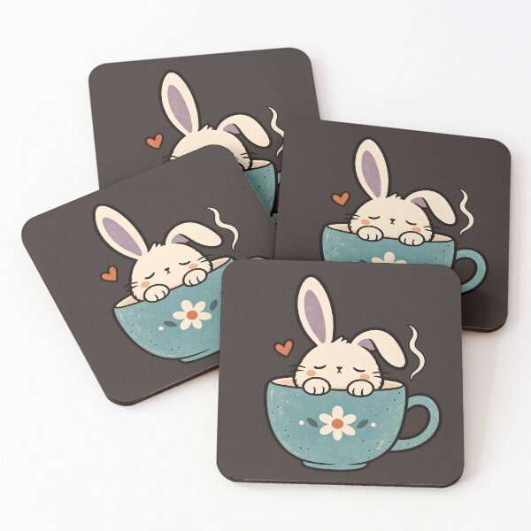 Item preview, Sleepy Bunny in a Cozy Cup designed and sold by  MAD's Recreation Studio.