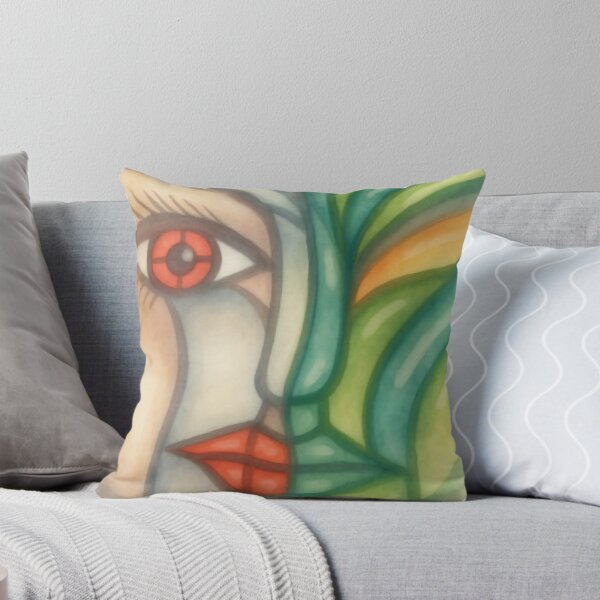 Item preview, Abstract Cubist Portrait, Watercolor Face designed and sold by Komaxstore.