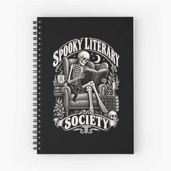 Item preview, Spooky Literary Society - Skeleton Reader Halloween designed and sold by Ridaelb.