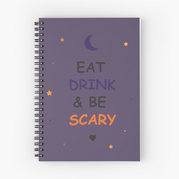 Item preview, Eat Drink and Be Scary Halloween Quote Typography Art designed and sold by OlhaTironArt.