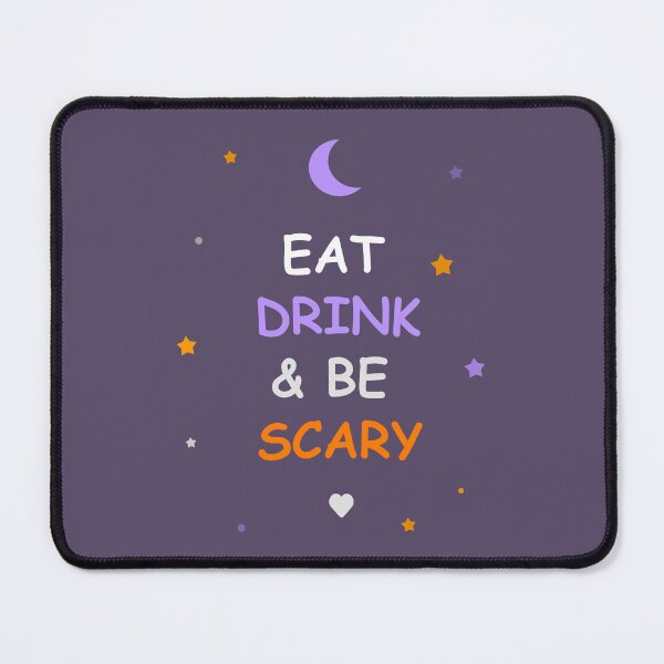 Item preview, Eat Drink and Be Scary Halloween Quote Typography Art designed and sold by OlhaTironArt.