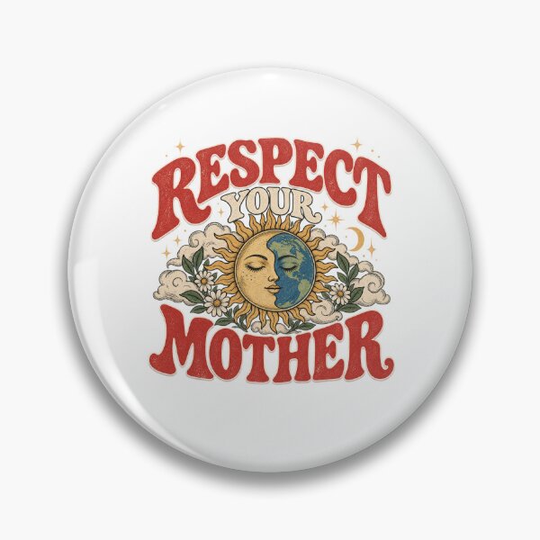Item preview, Respect Your Mother – Vintage Mother Earth Typography Design designed and sold by TeeToop1.