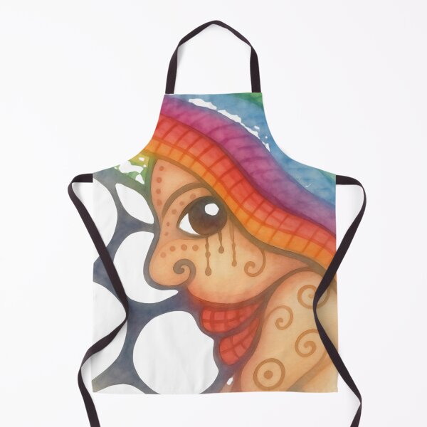 Item preview, Surrealist Rainbow Watercolor Profile Portrait designed and sold by Komaxstore.