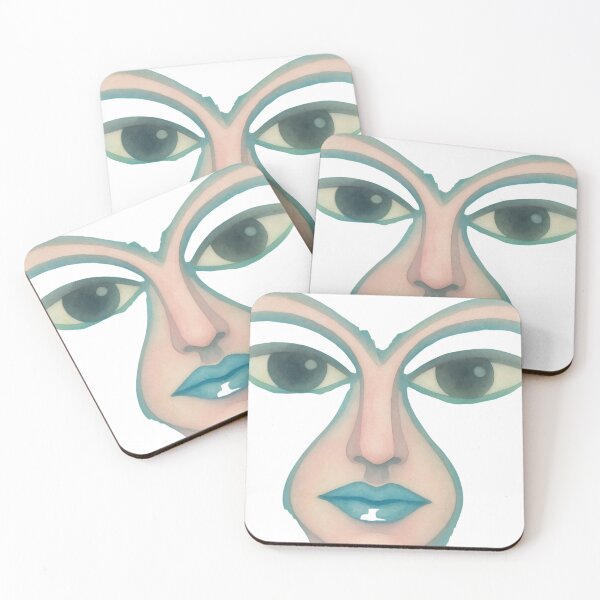 Item preview, Surreal Symmetrical Face in Watercolor designed and sold by Komaxstore.