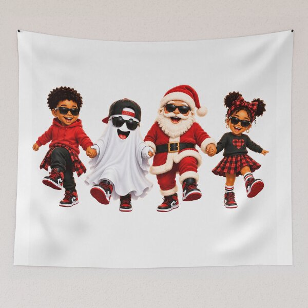 Item preview, Christmas Family Santa Ghost Kids Holiday Streetwear designed and sold by ArtSpark Studio.