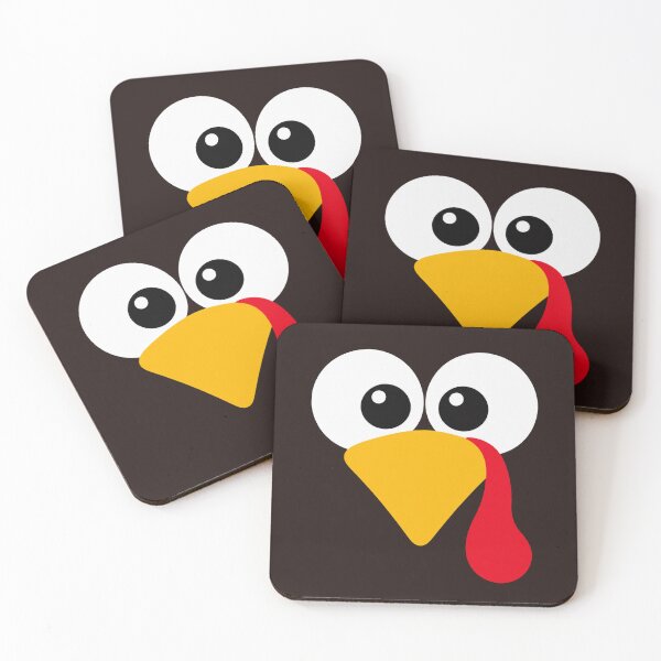 Item preview, Cute Turkey Face – Funny Thanksgiving Cartoon designed and sold by WolfmanProphecy.