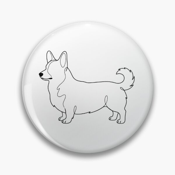 Item preview, Corgi One Line Art Dog Line Drawing designed and sold by SayMaria.
