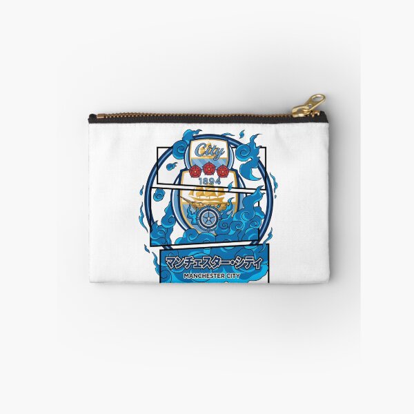 Item preview, Manchester City FC Anime Crest, 1894 Founding Year, Blue Flames, Japanese Katakana designed and sold by annaarthk.