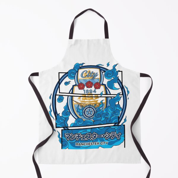 Item preview, Manchester City FC Anime Crest, 1894 Founding Year, Blue Flames, Japanese Katakana designed and sold by annaarthk.