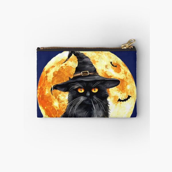 Item preview, black cat hat with moon br colorful halloween cat themed design designed and sold by SmashingDeals.