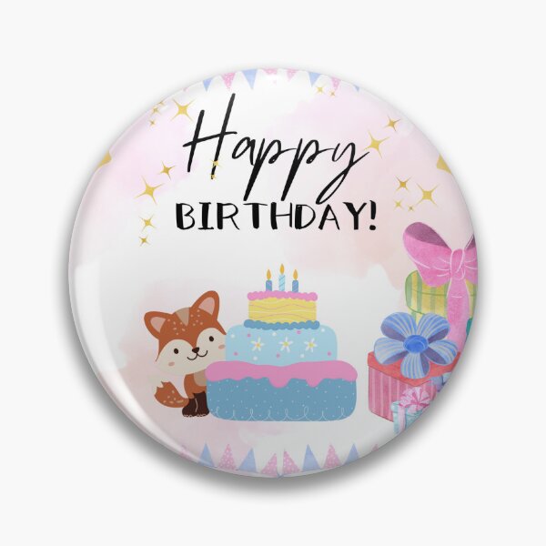 Item preview, Happy birthday little fox - boho watercolor designed and sold by WildArtIT.