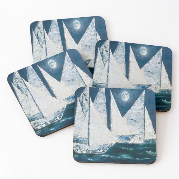 Item preview, sailing by moonlight by charlotte VanRoss designed and sold by Charlotte VanRoss fine art.