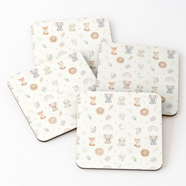 Item preview, Watercolor Cute Safari Woodland Animals Nursery Seamless Pattern designed and sold by WildArtIT.